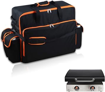 WOMACO 22 Inch Griddle Carry Bag for Blackstone With Hood Lid, Heavy Duty Portable Tabletop Carrying Bag for Travel, Weather Resistant BBQ Grill Case With Shoulder Strap