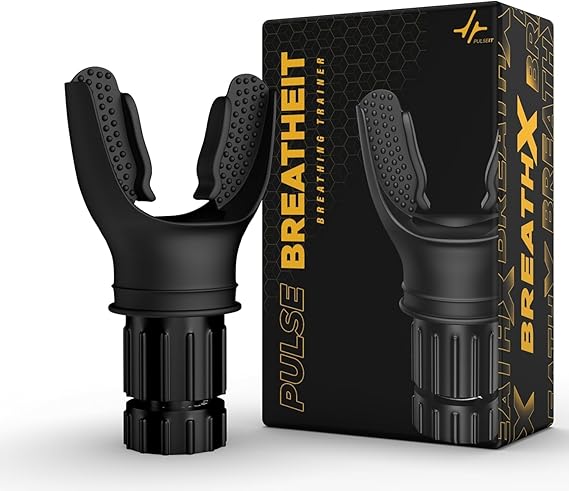 BreatheIT Portable Breathing Resistance Trainer, Compact Exercise Device with Adjustable Resistance, Muscle Trainer for Improving Strength and Endurance,Black
