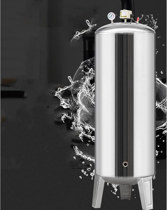 304 Stainless Steel Water Pressure Tank - 300 250 200 160 100 60 L, Vertical Well Water Pressure Bladder Tank for Well Pump, Pressurized Water Storge Bladder Tanks with Installation Kit(Size:42.2Gal/1