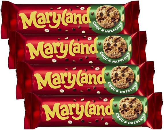 Maryland Chocolate Chip & Hazelnut Cookies Bundle | Perfect afternoon tea cookies | Chocolate Biscuits | Perfect biscuits for gifting | Biscuits for HIM & HER | Available for Hampers (200g x 4 packs)
