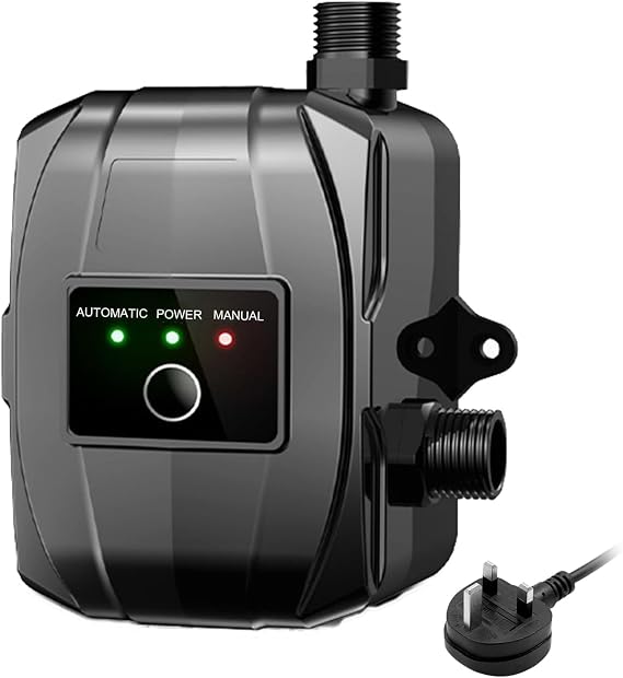 Household Booster Pump 24V 150W 4. 0A Automatic Mini Water Pump for Bathroom Shower, Garden Sprinkler, Taps, Toilets, Water Heaters- UK Plug