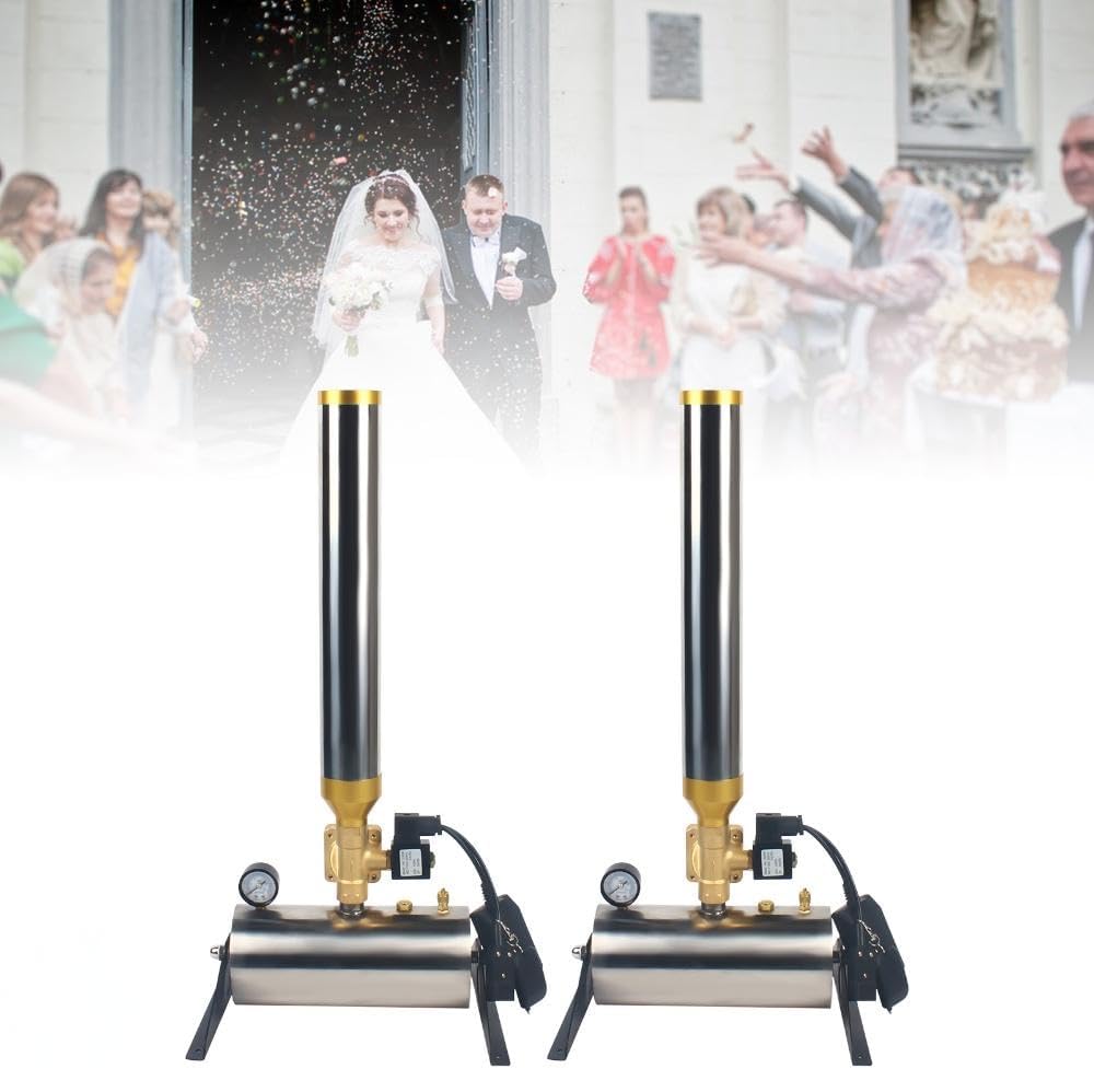 2PCS 150W Confetti Cannon Launcher Machine - Wireless Remote Control for Weddings, Gender Reveal & DJ Parties, 110V Paper Streamer Shots Pair