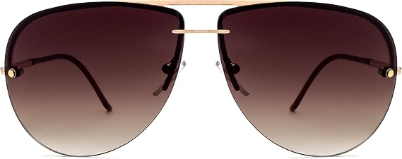 NYS Collection Aviator Sunglasses for Women & Men Medium Fit Thin Metal Frame Gradient Mirror Lenses with 100% UV Protection