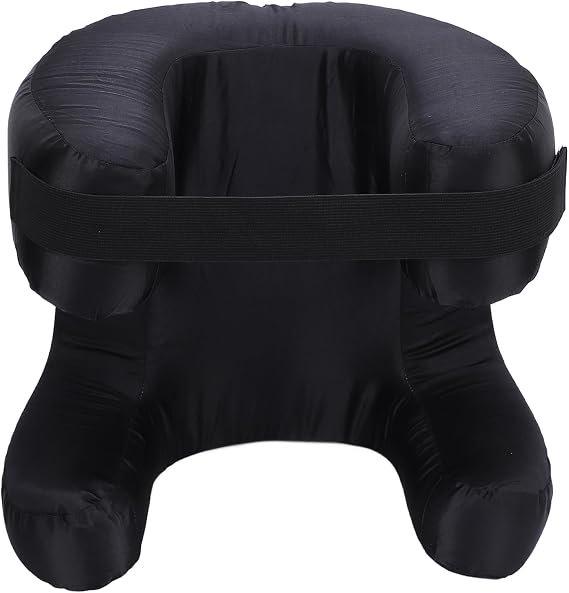 Comfortable Face Pillow, Silk Fabric Memory Foam, Soft Cushioning Ergonomic Beauty Pillow Side Sleeper (Black)