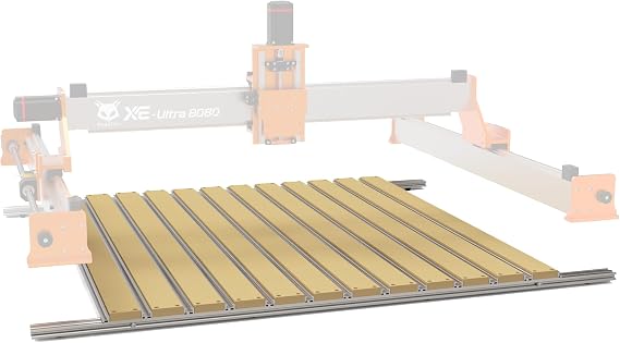 FoxAlien T-slot Hybrid Spoilboard Work Table and Aluminum Profile Base Frame Upgrade Kit for XE-Ultra 8080 CNC Router Machine