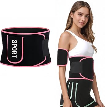 Waist Trainer for Women with Phone Pocket, Workout Belt for Gym Training, Adjustable Waist Trimmer & Tummy Wrap for Fitness