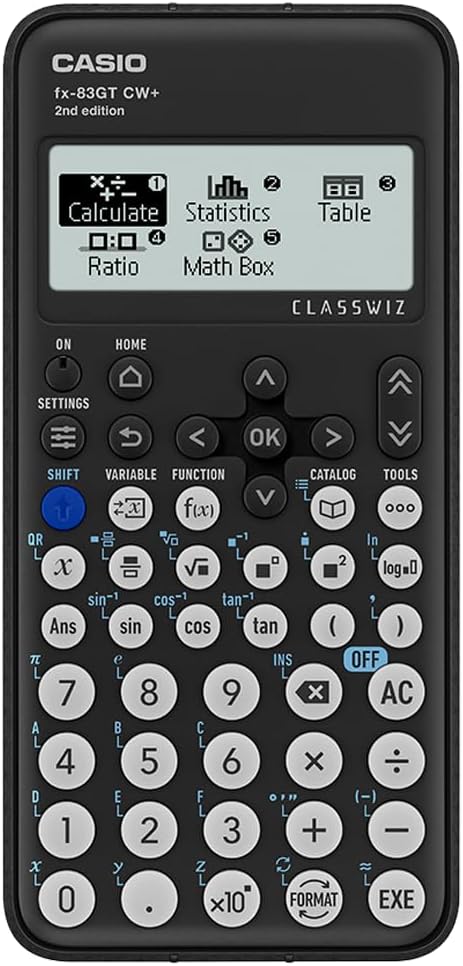 Casio fx-83GTCW+ Scientific Calculator Black (UK Version) - Upgrade from previous fx-83GTCW model