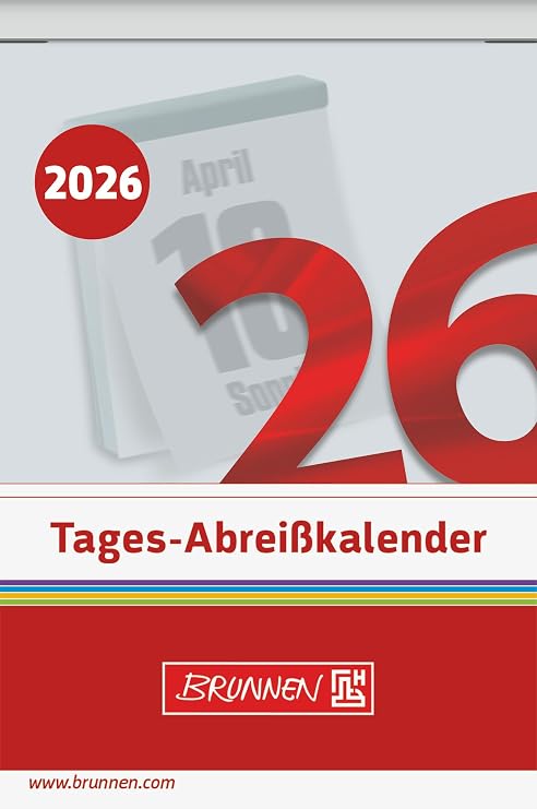 BRUNNEN Tear-off calendar 2026 No. 4 | 65 x 98 mm