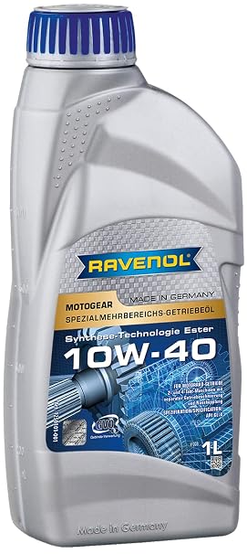 RAVENOL J1V1523-001 SAE 10W-40 Motorcycle Wet Clutch Transmission Fluid Gear Oil (80w)(1 Liter)