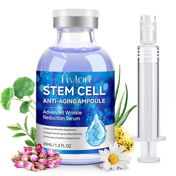 Anti-Aging Ampoule Stem Cell Serum for Wrinkle Reduction, Brightening, Hydration and Skin Firming (1.2 Fl Oz)
