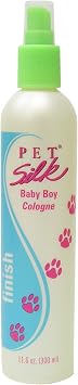 PET SILK Baby Boy Cologne, Made especially for Puppies and Kittens, Fresh Smell, Long Lasting Baby Powder Scent, Instantly Deodorizes unwanted Pet Odors (11.6oz)