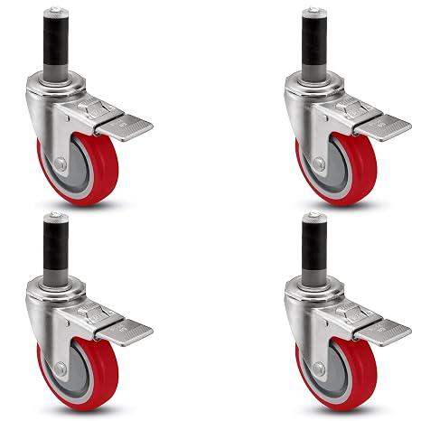 3 INCH Caster Wheel Set for Commercial Kitchen PREP Tables, Total Locking CASTERS