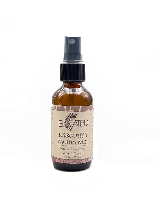 ELEVATED Muffin Mist Natural Feminine Spray| 5 Scents | Yoni Oil | Vegan | Herbal Infused Oil helps Soothe Vaginal Dryness, Itch, Soreness, Odor | Feminine Hygiene | Postpartum (Unscented)