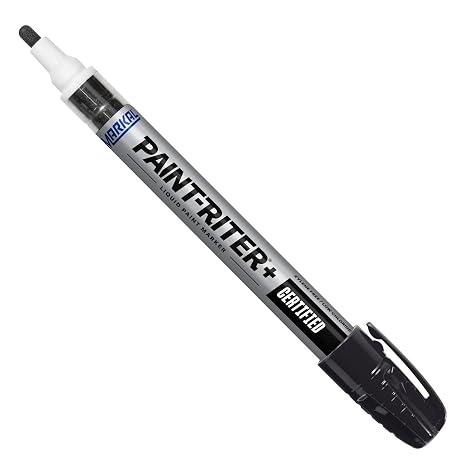 Markal 96883-PAINT-RITER+ Certified Valve Action Liquid Paint Marker, Ideal for use on Stainless Steel or Superalloys Where Corrosion Resistance is a Requirement, Black (1 Marker) Made in USA