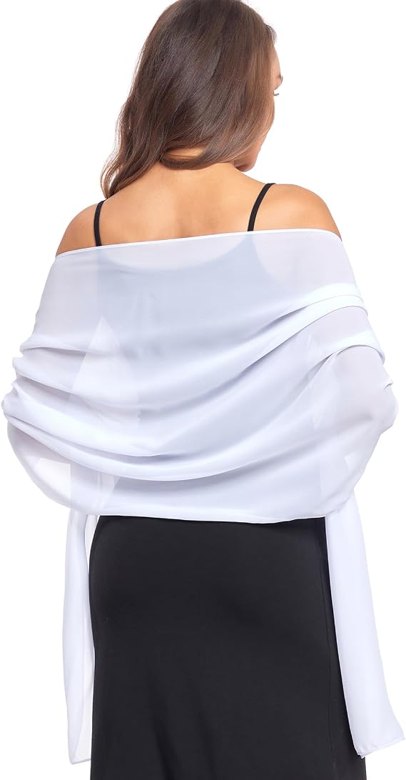 Shawl and Wrap for Evening Dresses Wedding Sheer Scarfs Women Scarve | Chiffon Shawl,Sheer Shawls and Wraps Bridal Scarve for Women, Dresses Shoulder Cover Up Formal Acessories,Silky Long Shawls