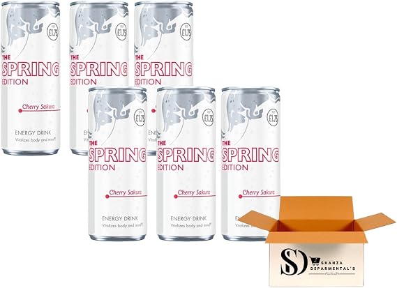 Spring Edition Cherry Sakura 250ml Cans – Limited Seasonal Energy Drink (6 Cans)