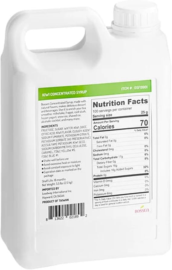 Kiwi Concentrated Syrup 64 fl. oz. WS-535SYPKIWI-NPF
