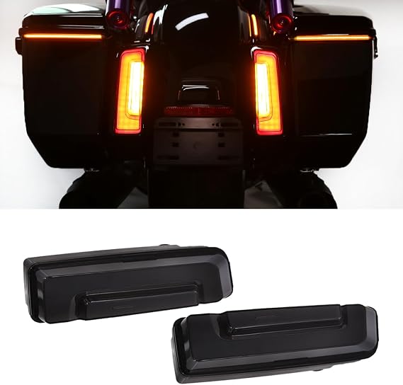Smoke LED Saddlebag Side Tail Light Signal Kit For Harley Touring Street Road Glide FLTRHSE 2023-2025 (Smoke Taillight)