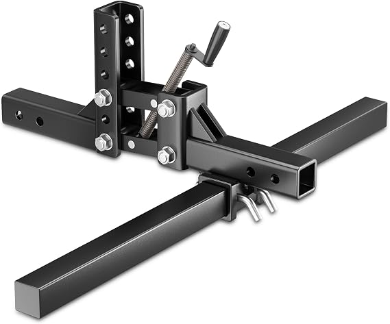 ATV/UTV Manual Implement Lift - Fits 2-Inch Receiver, 50-Inch Width | 1-Point Lift System, Black