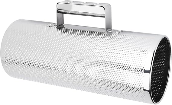 Guiro Instrument, 5 * 12.8inch Professional Percussion Instrument Well Made Guiro Instrument Stainless Steel Guiro Instrument Metal Guiro with Scraper Guirolp