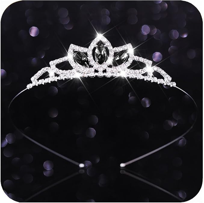Kilshye Crystal Princess Tiara Silver Small Rhinestone Tiaras Crown for Girls