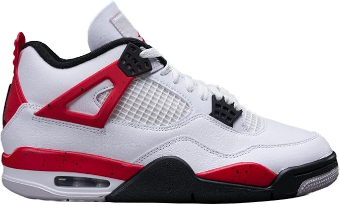 Retro Air Jordan 4 - White, Fire Red, Black, Neutral Grey by Nike