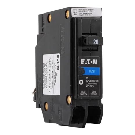 Cutler-Hammer Eaton All In One Breaker Plug On Neutral Arc FaultGround FaultOvercurrent Protection 20amp