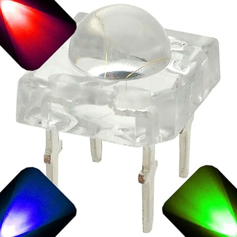 5mm Piranha LED - RGB - Common Cathode - Auto Cycle Accent (Pack of 10)