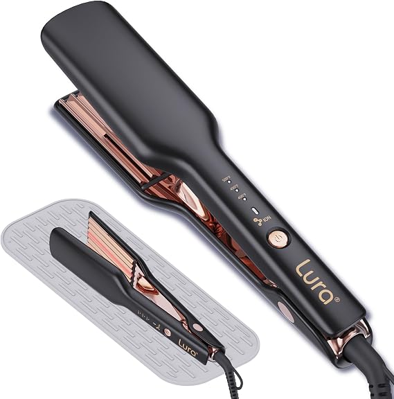LURA Ionic Hair Crimper for Women,Nano Titanium Crimping Iron for Hair | Crimper Hair Tool,2 Inch Hair Volumizing Iron,Professional Hair Styling Irons
