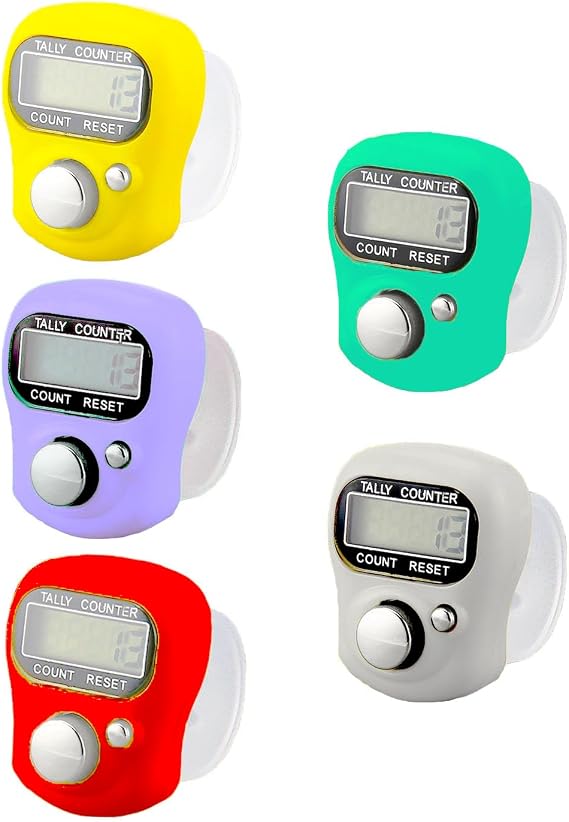 TESEAS Electronic Finger Counter, 5-Digit Number Count Clicker Mini LCD Digital Display Hand Tally Counter, Resettable Counters Clickers for Knitting, Crochet, Coaching, Lap, Golf, Toddler & Fidget