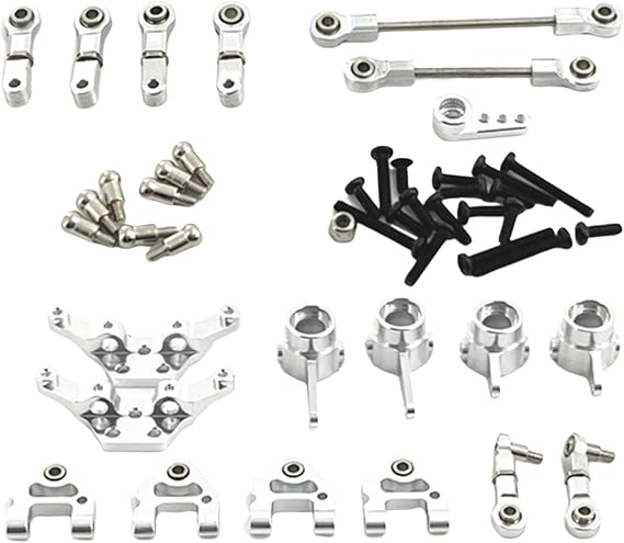 B Baosity Wltoys 1/28 RC Car Metal Upgrade Parts, Aluminum Steering Arms Shock Towers and Suspension Arms for K989 K979 K969 P929 P939