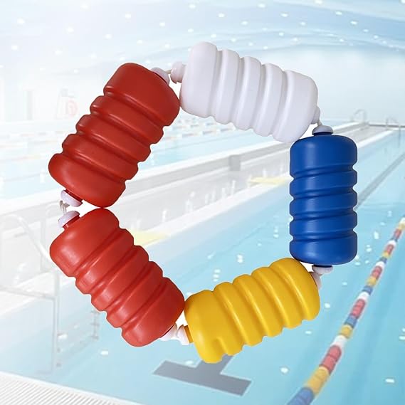 Floating Pool Safety Divider Lane Line, 3.3ft-60ft Pool Anti-Wave Safety Rope for Dividing Lanes for Shallow Swimming Competitions(Nylon,6m/20ft)