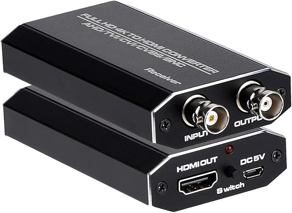 TVICVIAHD to HDMI Converter, Full HD 4K 720P 1080P 3MP 4MP 5MP 8MP BNC to HDMI Video Adapter for Monitor HDTV DVRs