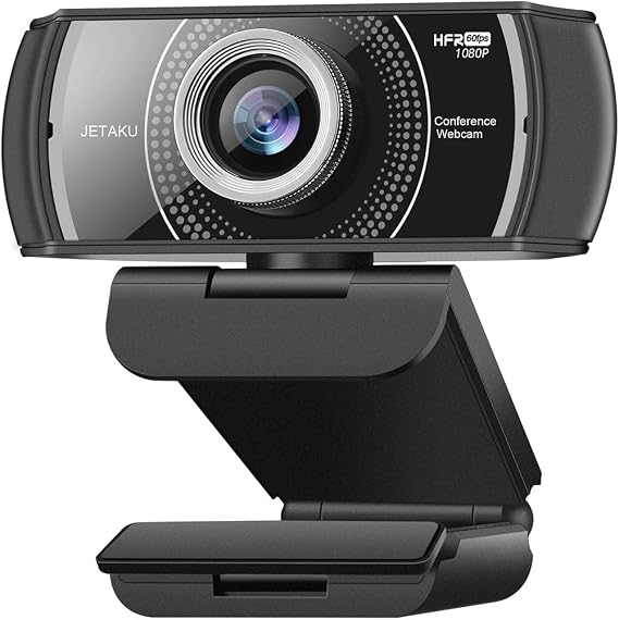 Webcam with Microphone 1080P 60FPS, Privacy Cover Web Camera for Desktop, Autofocus, Dual Noise-Cancelling Mics Streaming Webcam for Gaming, Laptop/Mac/Zoom/YouTube/Video Calling/Office