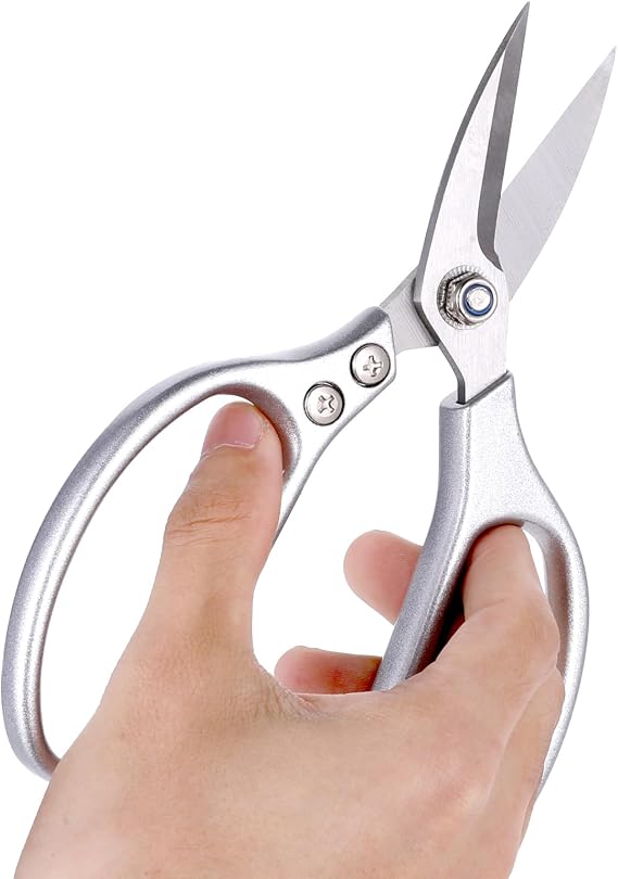 Qianyu Heavy Duty Leather Scissors All metal Large Comfortable Shears Professional Durable Short Blades Effortless Cutting for Home Office Easy Cutting Cardboard Fabric Leather Cloth Sewing Crafting
