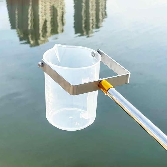 500ml/1000ml Telescopic Water Sampler, Water Sampling Dipper System, Stainless Steel Rod Pendulum Beaker Sampler Ladle for Environmental Monitoring, Water Quality(Size:3.0m/9.8ft,Color:Plastic 1000ml)