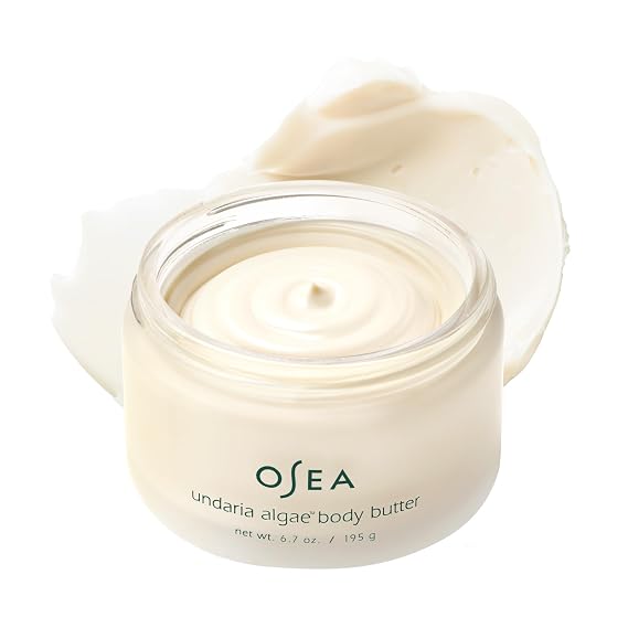 OSEA Undaria AlgaeTM Body Butter 6.7 oz - For Dry Skin - Ultra Hydrating Whipped Shea Butter + Ceramides - Vegan Skincare & Clean Bodycare - Thick Body Cream - For Extremely Dry Crepey Skin | Ultra Hydrating Dry & Crepey Skin Firmer-Looking Skin Thick Cream Texture Undaria Seaweed Clean & Vegan