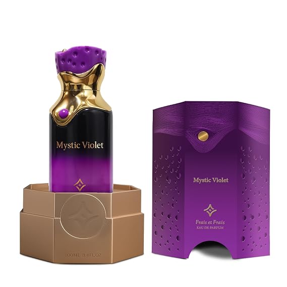 Mystic Violet Perfume 100ML - Eau de Parfum - Women's Amber Woody Fragrance with Vanilla, Jasmine & Sandalwood