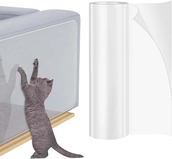 Woobroo Cat Anti Scratch Furniture Protector, 30CM×5M Cat Furniture Protector Tape Transparent Anti Scratch Furniture Protector for Sofa Door Screens Cabinet Wall(Roll)