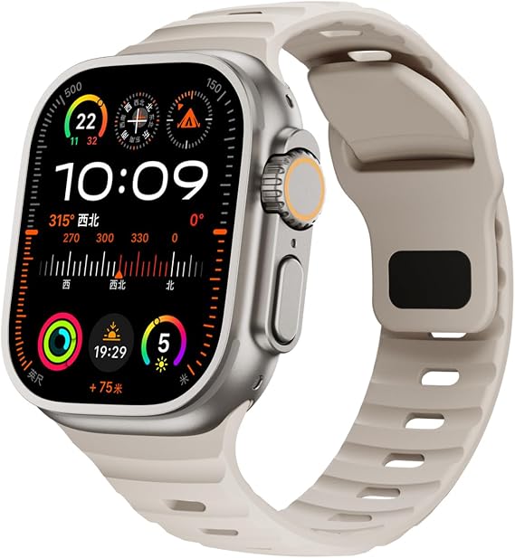 Sport Silicone Bands Compatible with Apple Watch Band 49mm 46mm 45mm 44mm 42mm 41mm 40mm 38mm, Soft Waterproof Replacement Strap for iWatch Series 11 10 9 8 7 6 5 4 3 2 1 SE 3 2 1 Ultra 3 2 1 Men Women