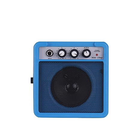 5W Portable Mini Guitar Amp 5 * 2.4 * 4.9in Guitar Amplifier Spreaker With Overdrive Function Headphone Jack For Electric Guitar (Blue)