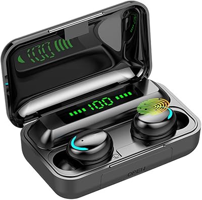 Ear Buds Wireless Earbuds, Bluetooth 5.3 Headphones In Ear, Bluetooth Earphones with Built-in Microphone, Wireless Ear Buds, Bluetooth Earbuds with Mic, USB Charging Case, Dual Connect, Black