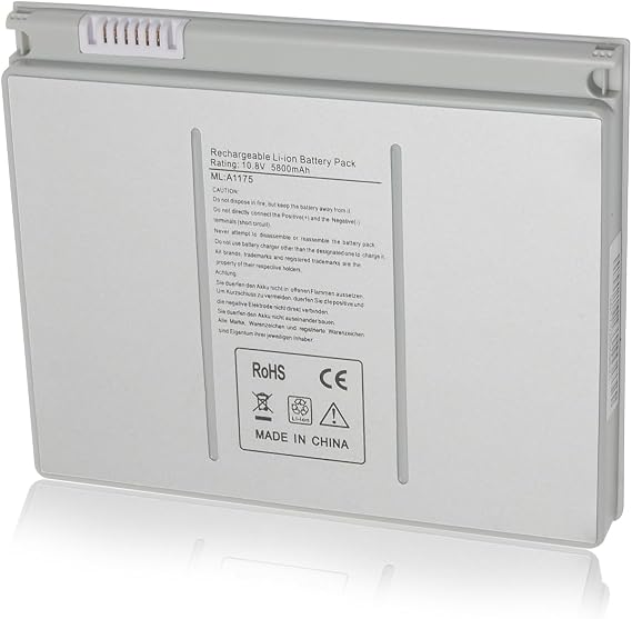 New Upgrade A1175 Laptop Battery Compatible for MacBook Pro 15 inch A1175/A1260/A1150 A1211/A1226(2006 2007 2008 Version) Compatible for MacBook Pro Battery MA348/A MA348G/ -10.8V 4200mah