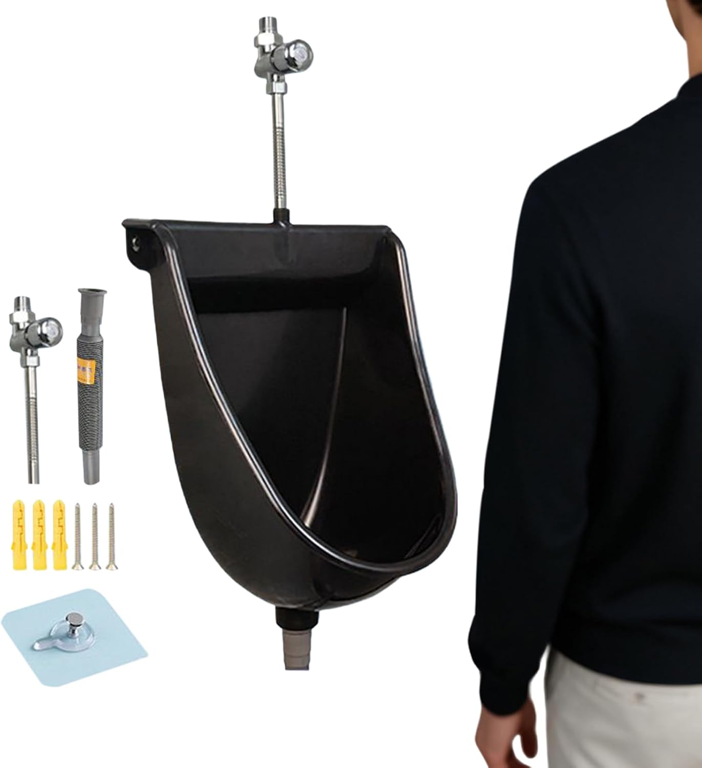 Floating Toilet | Flush Function Urine Separator,Wall Mounted Urinal - for Outdoor, Dorm, Garden, RV, Apartment, Dad, Boyfriend, Grandpa