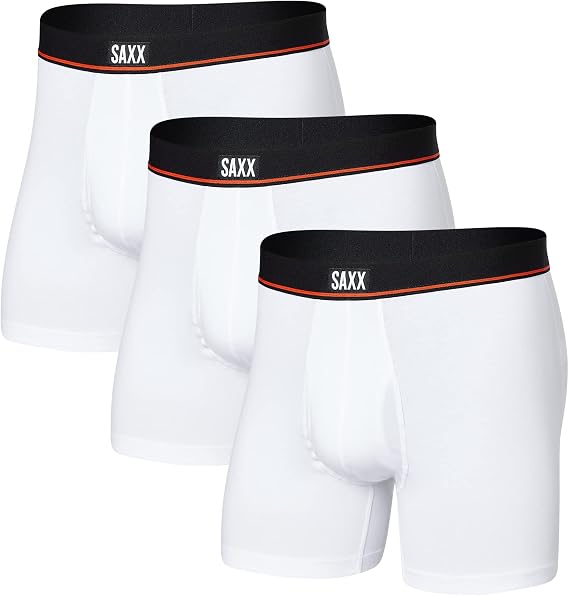 Underwear Co. Men's Non-Stop Cotton Relaxed Fit Boxer Brief Fly 3-Pack