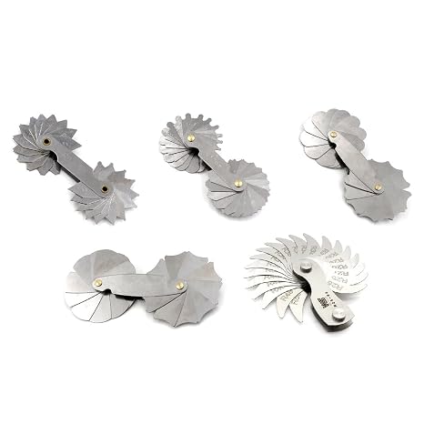 Set 0.3-50mm Stainless Steel Radius Tools