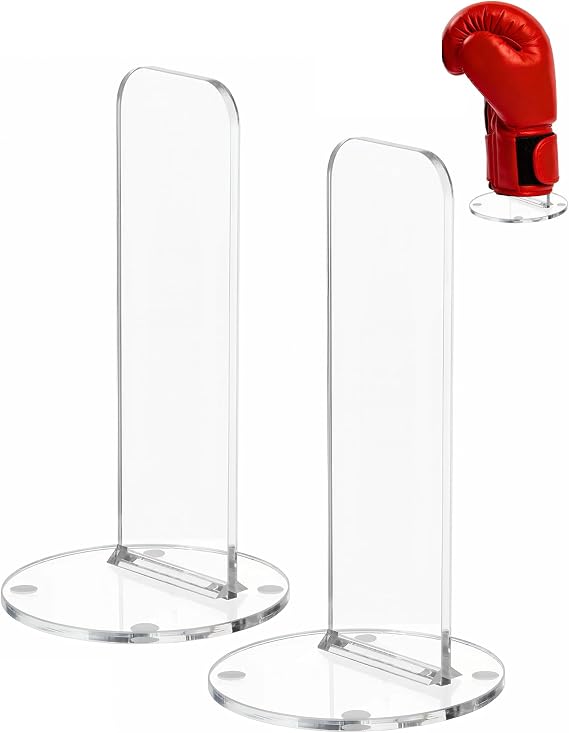 Clear Boxing Glove Stand, Boxing Glove Display Stand, Vertical Baseball Glove Display Stand(1 PACK)