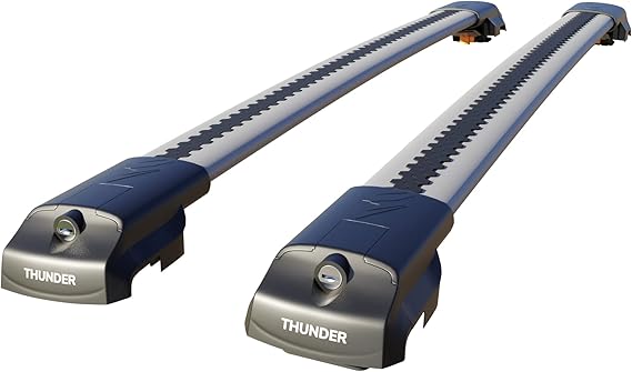 TRX1 Roof Rack For SEAT ATECA SUV 2016-ONWARD Grey Aluminium Roof Rack Cross Bars Lockable - Fit Raised Side Rails Roof Rails Cross Bar, Rail Carrier