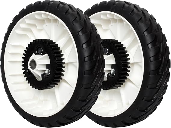 115-4695 Lawn Mower Rear Wheels Replaces Toro 115-4695 138-3216 - Drive Wheel Plastic Gear Assebmly 8" Compatible with 20332 20333 20334 22" Recycler Push Lawn Mower - 2 Pack