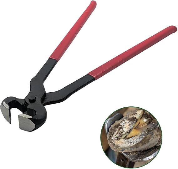 15 Inch Professional Horse Hoof Nipper Heavy Duty Hoof Nipper Farrier Tool | Carbon Steel Non-Slip Ergonomic Handle Hoof Trimmer for Horses Cattle Sheep Goats Donkey Alpaca Livestock Veterinarian